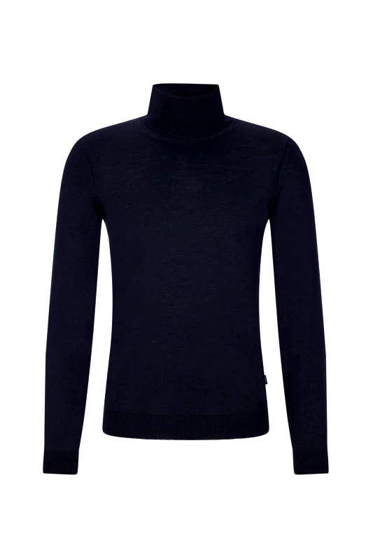 BOSS BOSS ΠΛΕΚΤΟ TURTLENECK MUSSO-P ΜΠΛΕ