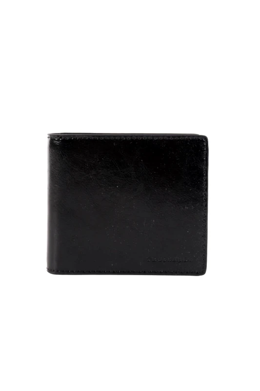 TRUSSARDI JEANS TRUSSARDI JEANS ΠΟΡΤΟΦΟΛΙ CRACKLE LEATHER ΜΑΥΡΟ