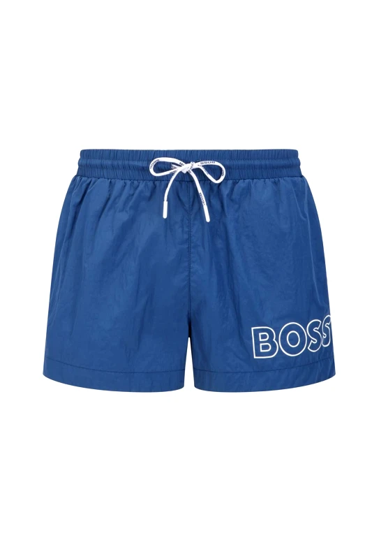BOSS BOSS BEACHWEAR ΜΑΓΙΩ MOONEYE ΡΑΦ ΜΠΛΕ