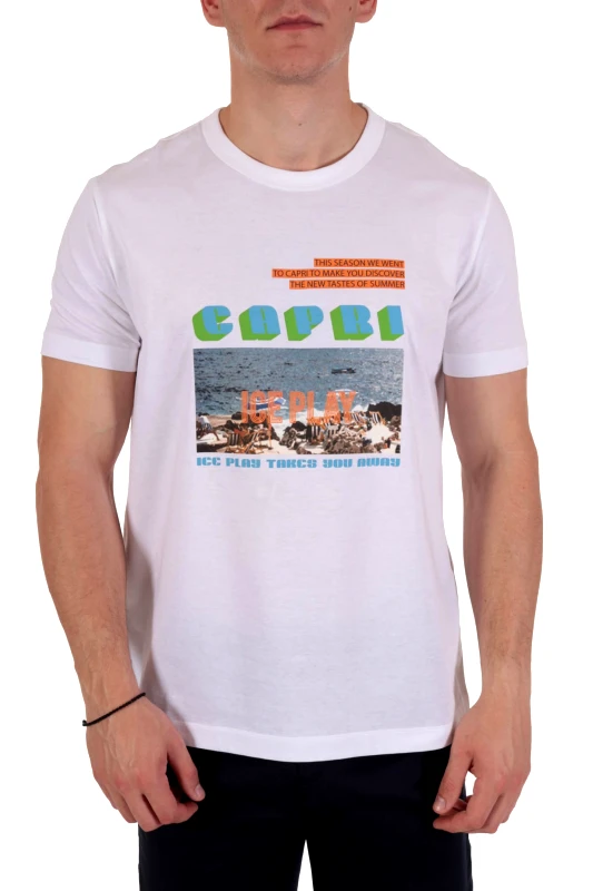 ICE PLAY ICE PLAY T-SHIRT LOGO CAPRI ΛΕΥΚΟ