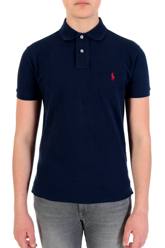 RALPH LAUREN RALPH LAUREN POLO LOGO CUSTOM SLIM FIT BSR ΜΠΛΕ