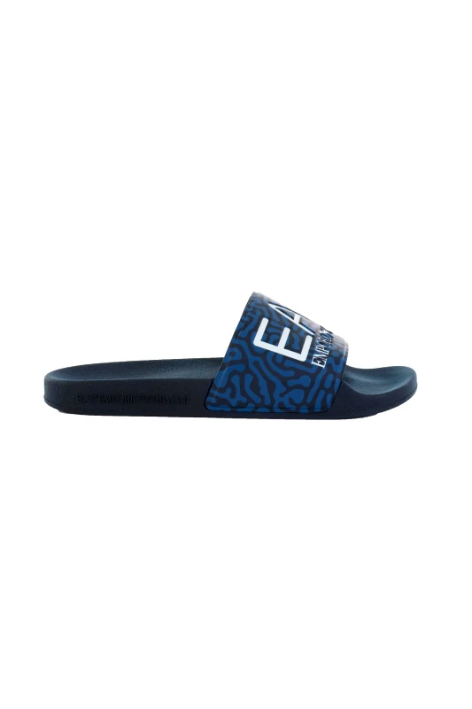 ARMANI 7 ARMANI 7 ΠΑΠΟΥΤΣΙΑ ΠΑΝΤΟΦΛΕΣ BEACHWEAR LOGO ΜΠΛΕ-ΛΕΥΚΟ
