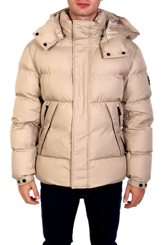 BOSS BOSS ΜΠΟΥΦΑΝ PUFFER ΑΠΟΣΠΩΜΕΝΗ ΚΟΥΚΟΥΛΑ H-COMBINIAN3 ΜΠΕΖ