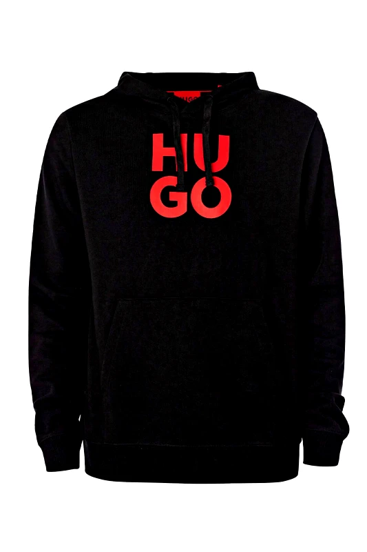 HUGO HUGO ΦΟΥΤΕΡ HOODIE DALTORRESON LOGO ΜΑΥΡΟ