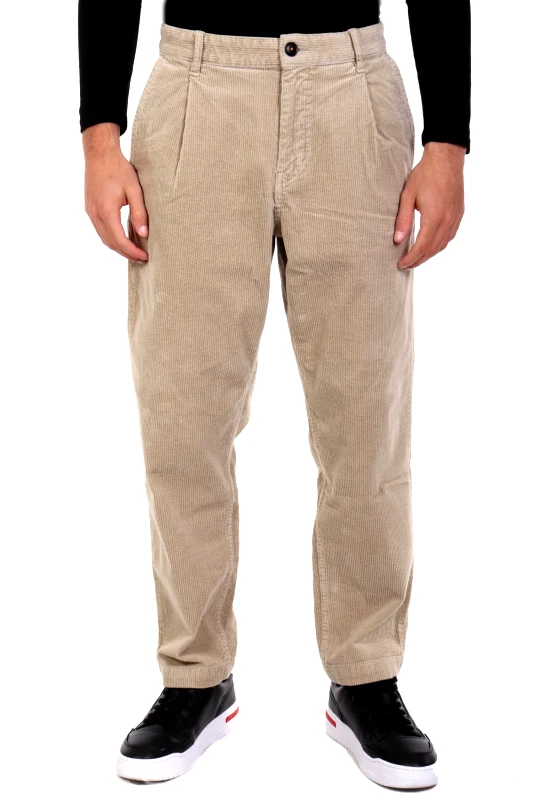 BOSS BOSS CASUAL ΠΑΝΤΕΛΟΝΙ ΚΟΤΛΕ RELAXED FIT CHINO-SHYNE ΜΠΕΖ