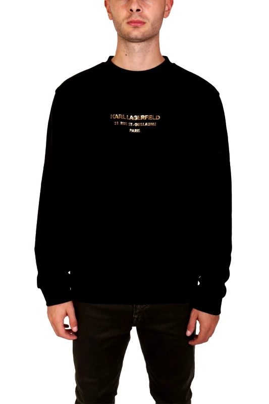 KARL LAGERFELD KARL LAGERFELD ΦΟΥΤΕΡ CREW NECK GOLD LOGO ΜΑΥΡΟ