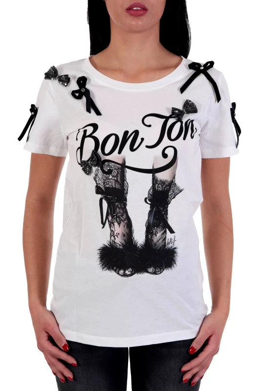 RELISH RELISH T-SHIRT POTTER ΣΤΑΜΠΑ LEGS ΛΕΥΚΟ