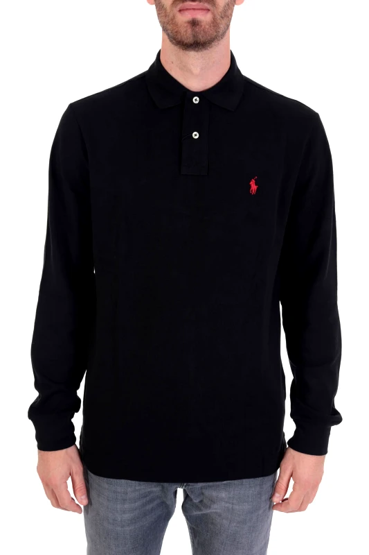 RALPH LAUREN RALPH LAUREN POLO CUSTOM SLIM FIT BSR ΜΑΥΡΟ