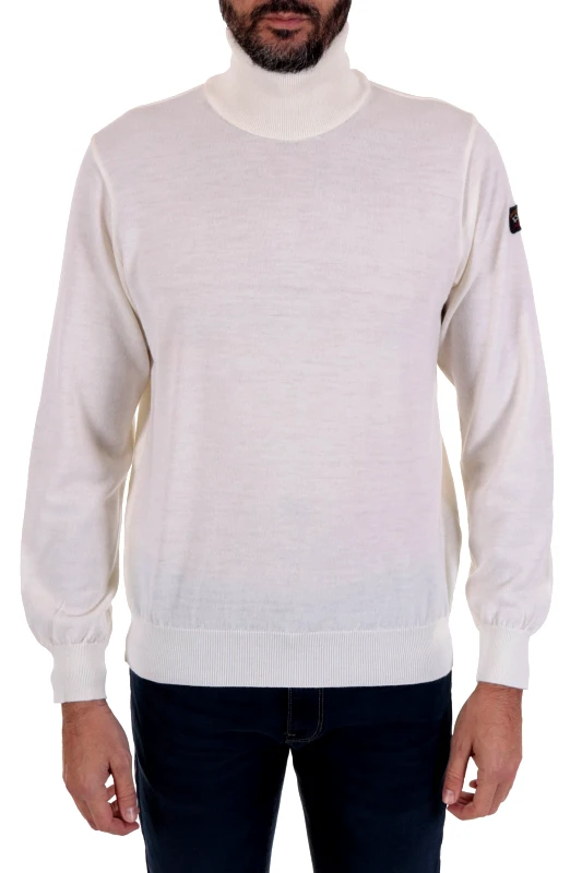 PAUL&SHARK PAUL&SHARK ΠΛΕΚΤΟ ROLLNECK ΥΠΟΛΕΥΚΟ