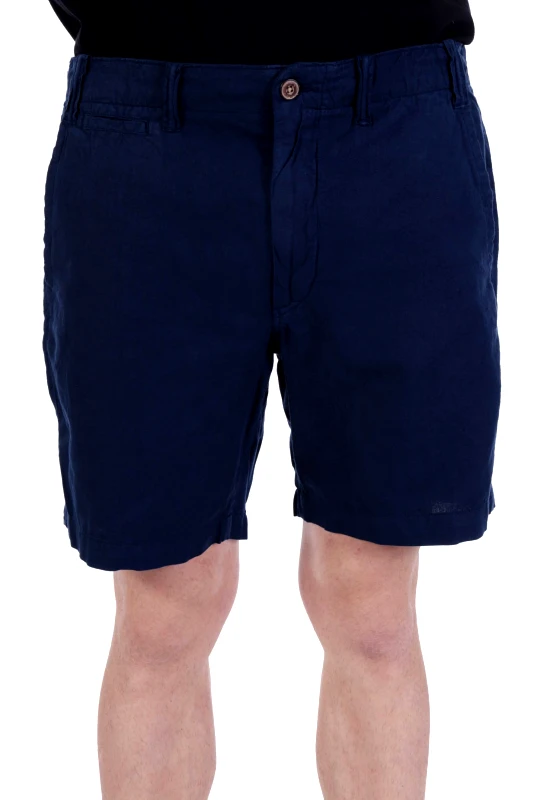RALPH LAUREN RALPH LAUREN ΒΕΡΜΟΥΔΑ CHINO ΛΙΝΟ STRAIGHT FIT ΜΠΛΕ