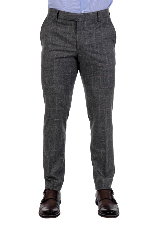 TOM FRANK TOM FRANK ΠΑΝΤΕΛΟΝΙ CHINO ΚΑΡΩ BL-118 ΓΚΡΙ