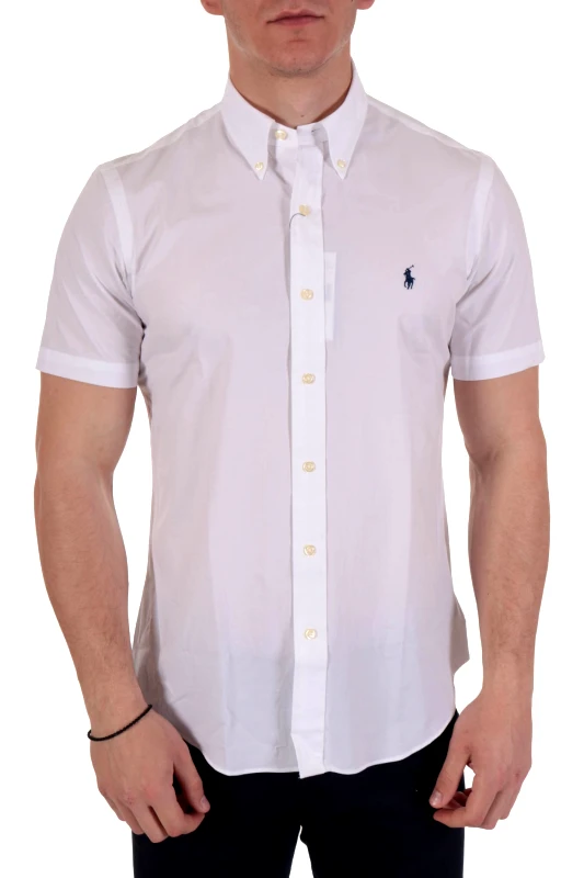 RALPH LAUREN RALPH LAUREN ΠΟΥΚΑΜΙΣΟ BUTTON DOWN CUSTOM FIT ΛΕΥΚΟ