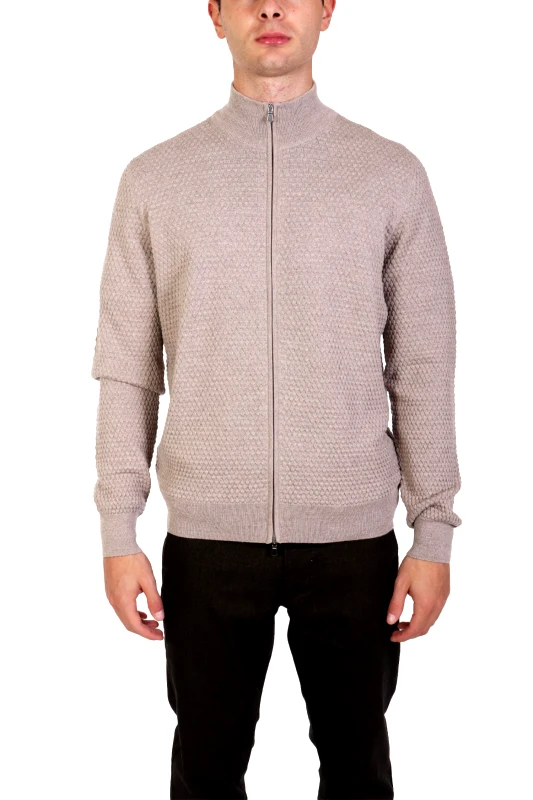 GRAN SASSO GRAN SASSO ΠΛΕΚΤΟ FULLZIP ΜΠΕΖ