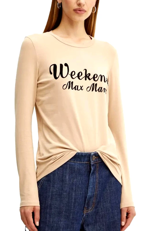 MaxMara WEEKEND MAX MARA WEEKEND T-SHIRT QUINOA LOGO ΜΠΕΖ