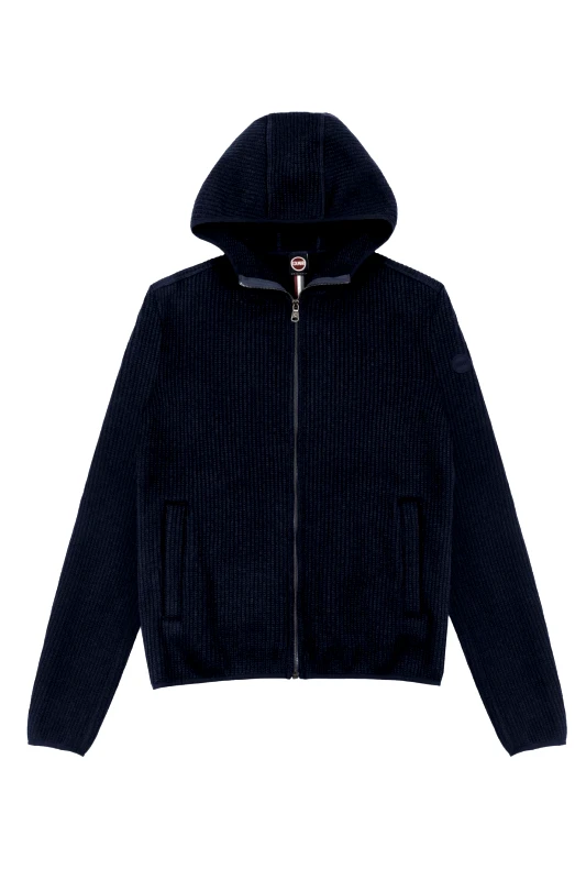 COLMAR COLMAR ΠΛΕΚΤΟ ZIPHOOD LOGO LAW ΜΠΛΕ