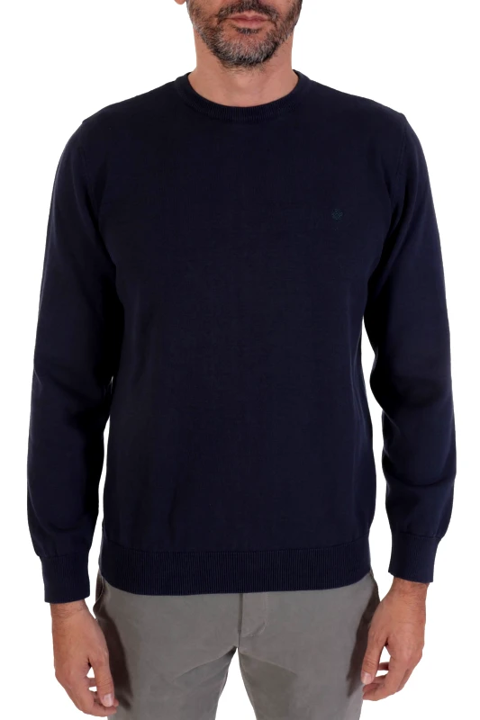 DORS DORS ΠΛΕΚΤΟ CREWNECK ΜΠΛΕ