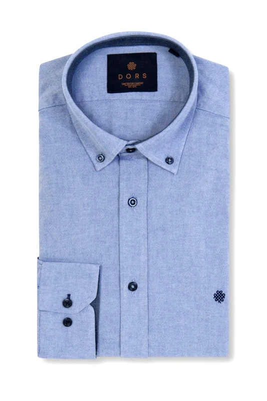 DORS DORS ΠΟΥΚΑΜΙΣΟ BUTTON DOWN OXFORD LOGO ΜΠΛΕ