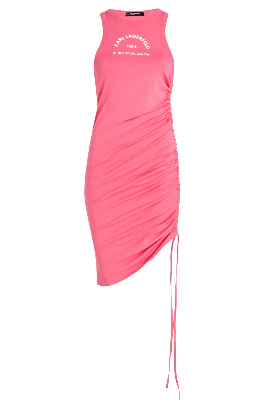 KARL LAGERFELD KARL LAGERFELD ΦΟΡΕΜΑ LOGO ΣΟΥΡΑ ΠΛΑΙ ΡΟΖ