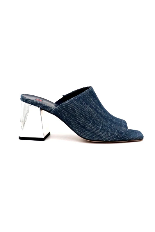 HOGL HOGL ΠΑΠΟΥΤΣΙΑ MULES TZIN AΣHMI TAKOYNI DENIM ΜΠΛΕ