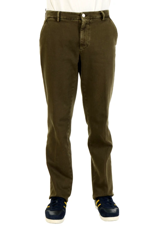 TRUSSARDI JEANS TRUSSARDI JEANS ΠΑΝΤΕΛΟΝΙ CHINO RELAXED BULL OLD DYED AVIATOR ΧΑΚΙ