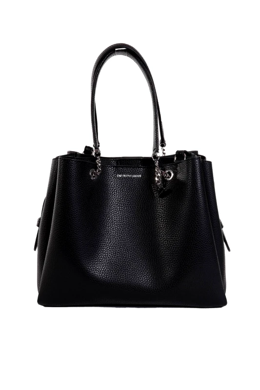 EMPORIO ARMANI EMPORIO ARMANI ΤΣΑΝΤΑ SHOPPING PUBBLE ΜΑΥΡΟ