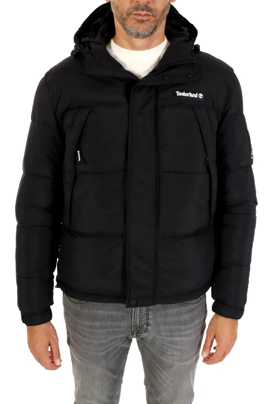 TIMBERLAND TIMBERLAND ΜΠΟΥΦΑΝ PUFFER HOODIE ARCHIVE ΜΑΥΡΟ