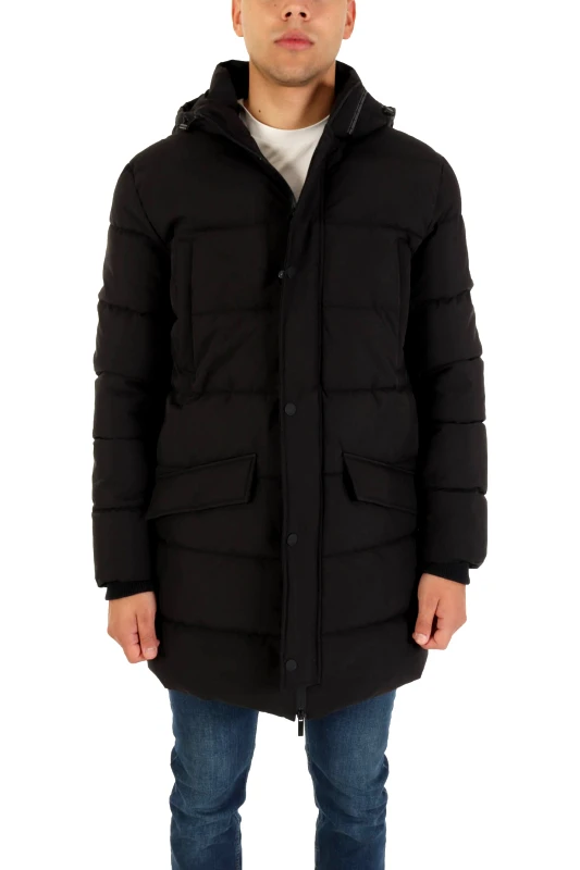 KARL LAGERFELD KARL LAGERFELD ΜΠΟΥΦΑΝ JACKET ΑΠΟΣΠΩΜΕΝΗ ΚΟΥΚΟΥΛΑ ΜΑΥΡΟ