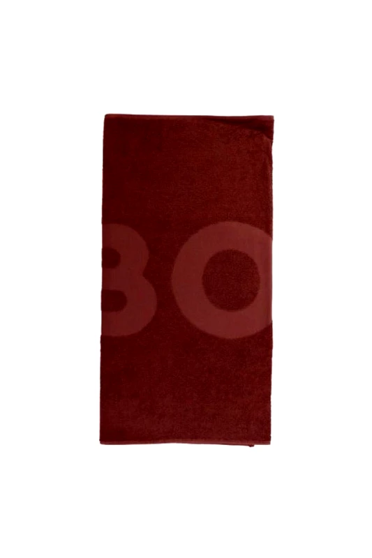 BOSS BOSS BEACHWEAR ΠΕΤΣΕΤΑ ΘΑΛΑΣΣΗΣ BEACH TOWEL SOLID ΜΠΟΡΝΤΩ