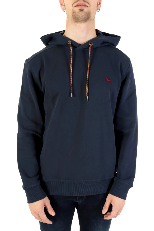 HARMONT & BLAINE HARMONT & BLAINE ΦΟΥΤΕΡ HOODIE OVER FIT LOGO ΜΠΛΕ