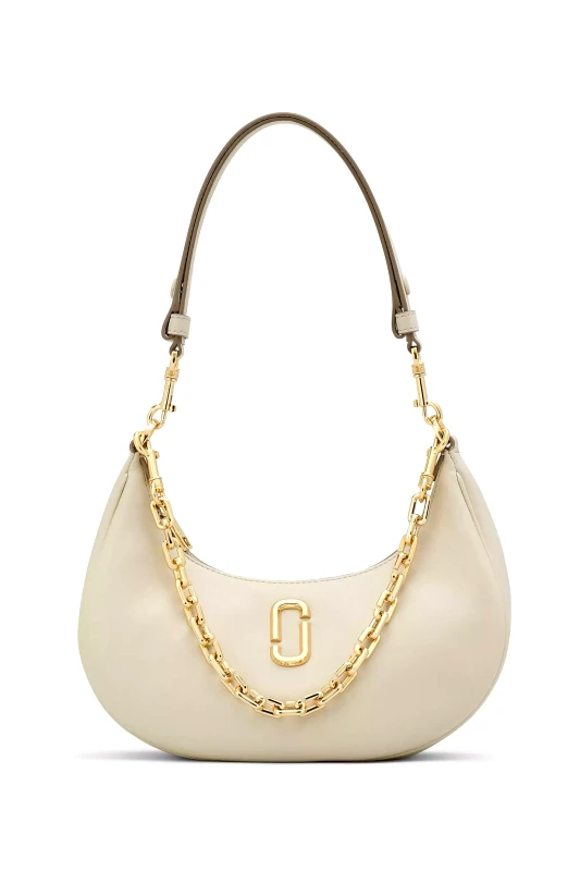 MARC JACOBS MARC JACOBS ΤΣΑΝΤΑΚΙ ΩΜΟΥ/CROSSBODY THE CURVE ΑΛΥΣΙΔΑ ΛΟΥΡΑΚΙ LOGO ΥΠΟΛΕΥΚΟ