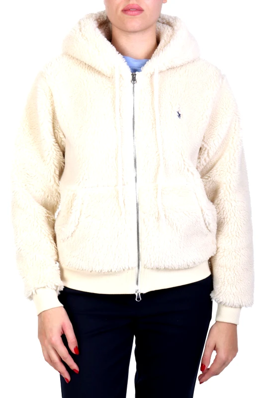 RALPH LAUREN RALPH LAUREN ΦΟΥΤΕΡ ZIPHOOD LOGO ΕΚΡΟΥ