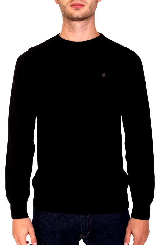 DORS DORS ΠΛΕΚΤΟ CREWNECK LOGO ΜΑΥΡΟ