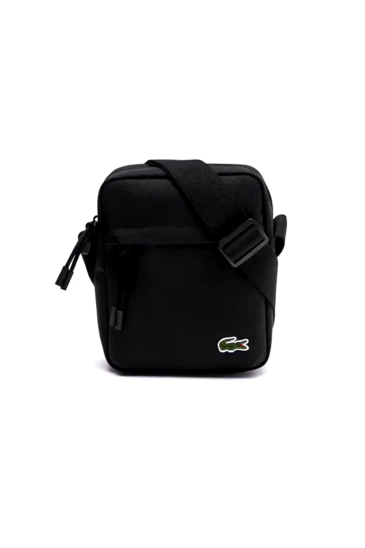 LACOSTE LACOSTE ΤΣΑΝΤΑΚΙ CROSSBODY VERTICAL CAMERA LOGO ΜΑΥΡΟ