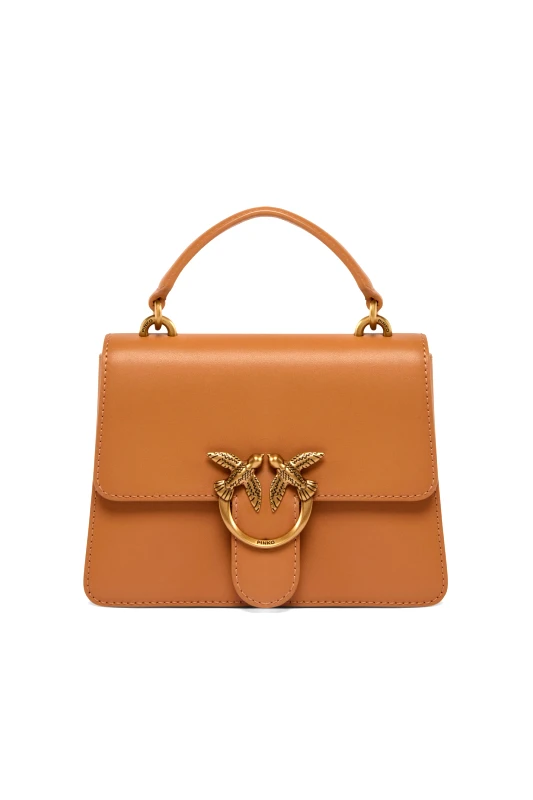 PINKO PINKO ΤΣΑΝΤΑΚΙ LOVE ONE TOP HANDLE MINI LIGHT VITELLO SETA TAMΠA