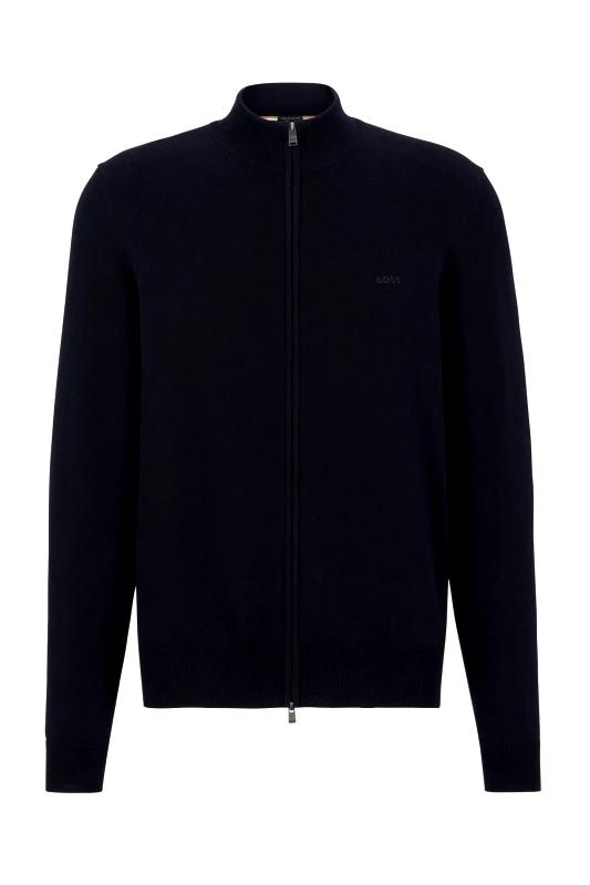 BOSS BOSS ΠΛΕΚΤΟ FULLZIP PALANO-L ΜΠΛΕ
