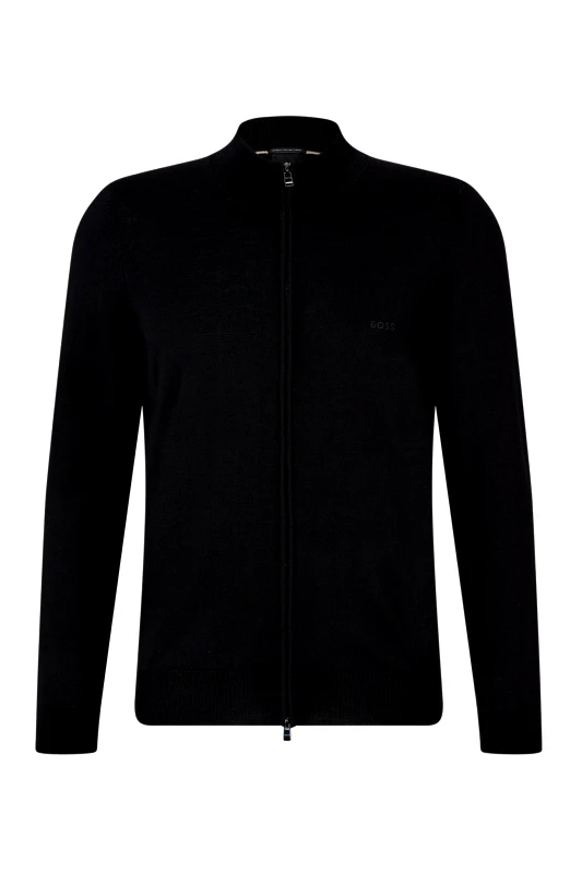 BOSS BOSS ΠΛΕΚΤΟ FULL ZIP BALONSO-L ΜΑΥΡΟ