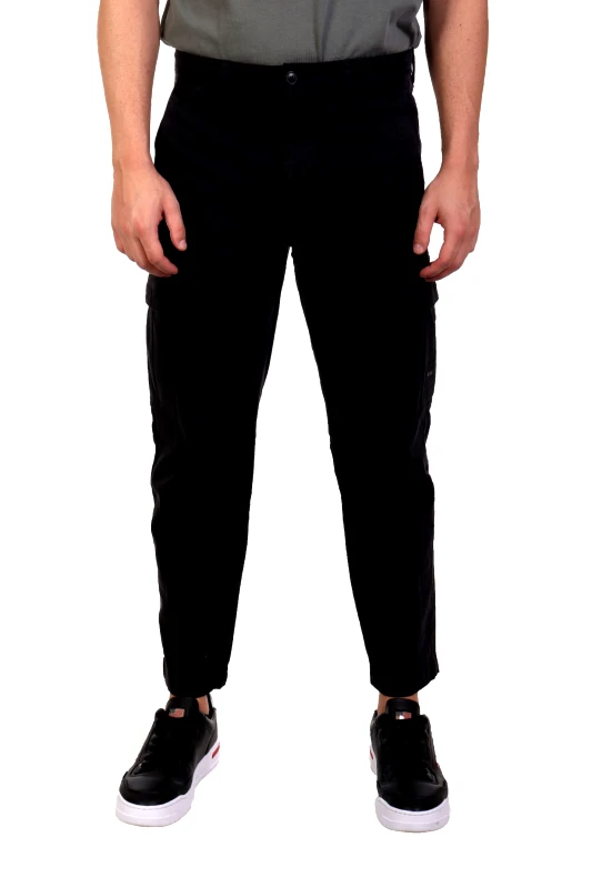 BOSS BOSS CASUAL ΠΑΝΤΕΛΟΝΙ CARGO TAPERED FIT SISLA-7-CARGO ΜΑΥΡΟ