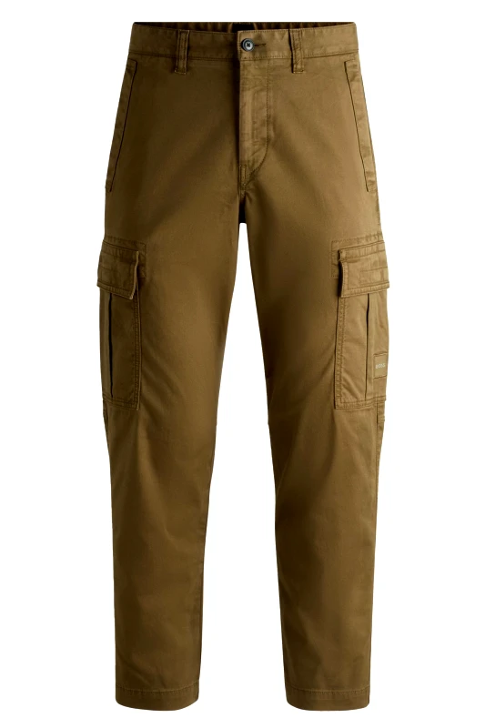 BOSS BOSS CASUAL ΠΑΝΤΕΛΟΝΙ CARGO TAPERED FIT SISLA-7-CARGO ΧΑΚΙ