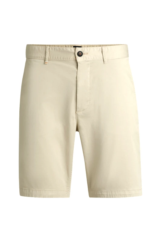 BOSS BOSS CASUAL ΒΕΡΜΟΥΔΑ CHINO SLIM FIT CHINO SLIM SHORTS ΜΠΕΖ