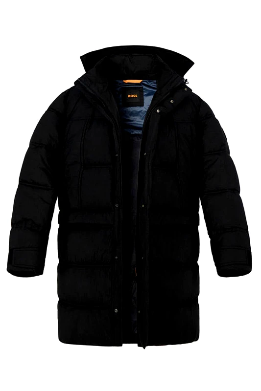 BOSS BOSS CASUAL ΜΠΟΥΦΑΝ PUFFER HOODIE OLOMIS1 ΜΑΥΡΟ