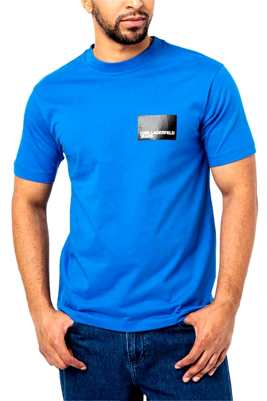 KARL LAGERFELD JEANS KARL LAGERFELD JEANS T-SHIRT KLJ REGULAR SS ΒΟΧ LOGO TEE ΡΟΥΑ ΜΠΛΕ
