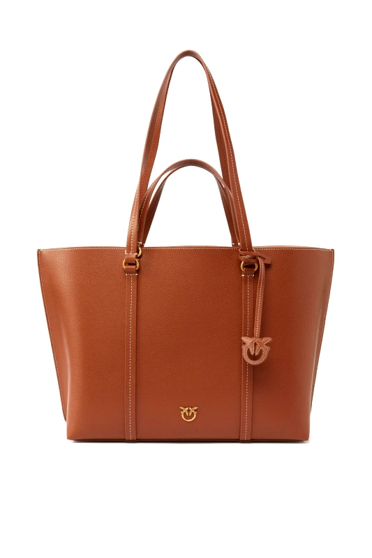 PINKO PINKO ΓΥΝΑΙΚΕΙΑ ΤΣΑΝΤΑ CARRIE SHOPPER BIG PELLE BOTTALATA KEΡΑΜΙΔΙ