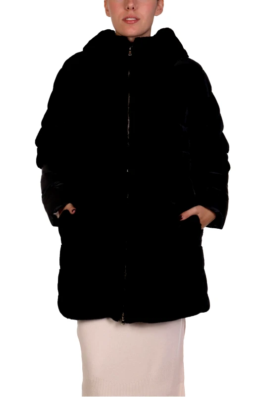 MARELLA MARELLA EMME ΜΠΟΥΦΑΝ MARANTA ΚΑΠΙΤΟΝΕ FAUX FUR ΜΑΥΡΟ