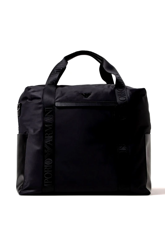 EMPORIO ARMANI EMPORIO ARMANI ΣΑΚΟΣ ΤΑΞΙΔΙΟΥ LOGO ΜΑΥΡΟ