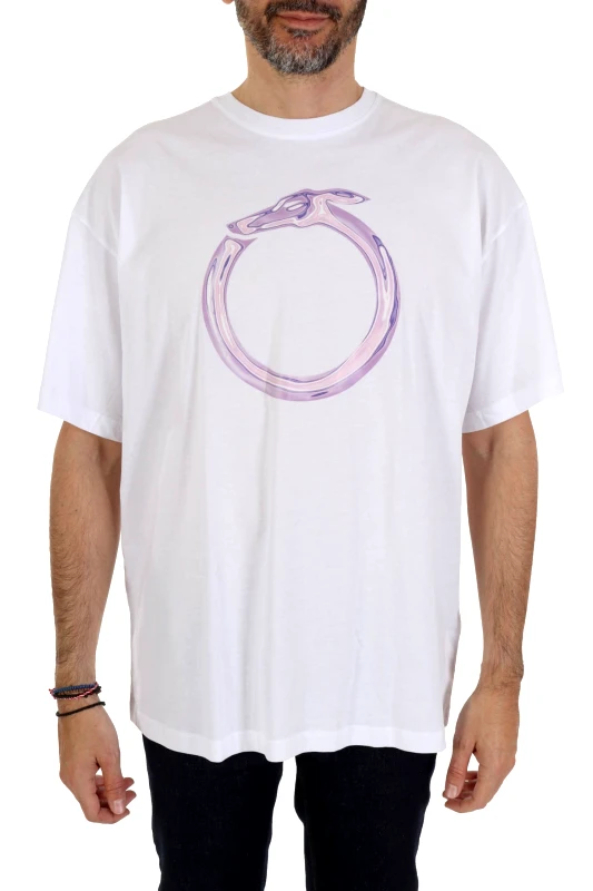TRUSSARDI JEANS TRUSSARDI JEANS T-SHIRT GREYHOUND HEATMAP LOGO ΛΕΥΚΟ