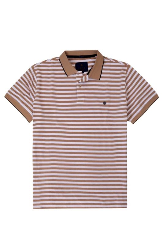 DORS DORS POLO PIQUE STRIPED ΜΠΕΖ