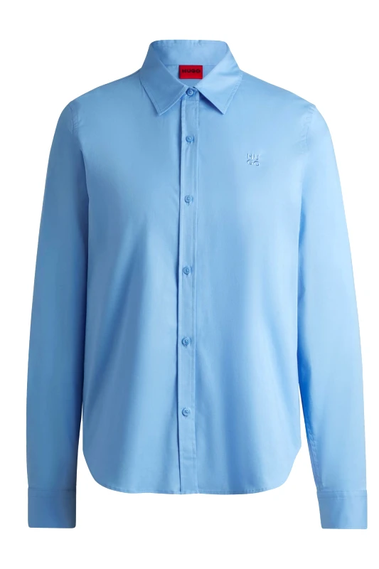 HUGO HUGO ΠΟΥΚΑΜΙΣΟ THE ESSENTIAL SHIRT LOGO ΣΙΕΛ