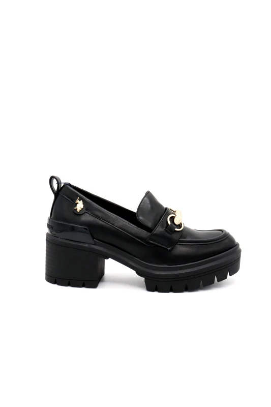 U.S. POLO ASSN U.S. POLO ASSN. ΠΑΠΟΥΤΣΙΑ MOKAΣΙΝΙΑ ΑΓΚΡΑΦΑ LOGO ΜΑΥΡΟ