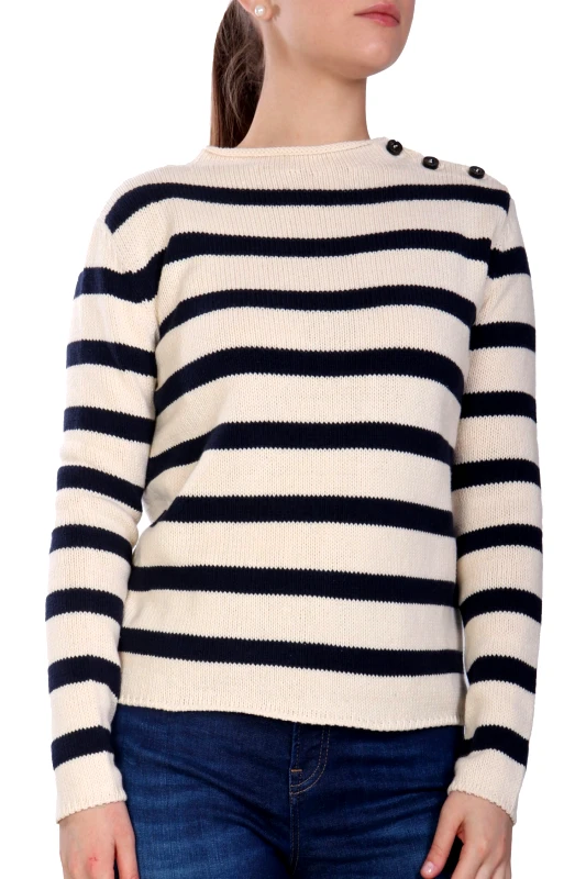 MaxMara WEEKEND MAX MARA WEEKEND ΠΛΕΚΤΟ VIBO ΡΙΓΕ ΕΚΡΟΥ-ΜΠΛΕ