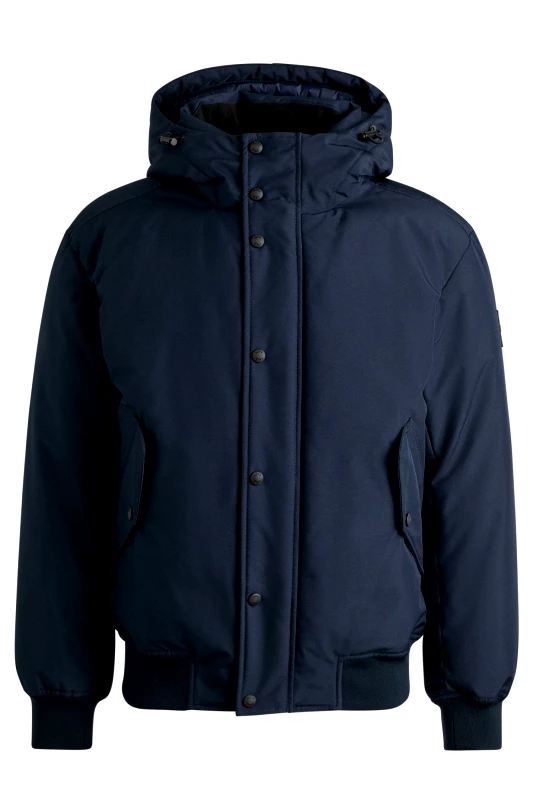 BOSS BOSS CASUAL ΜΠΟΥΦΑΝ BOMBER HOODIE OSIS ΜΠΛΕ